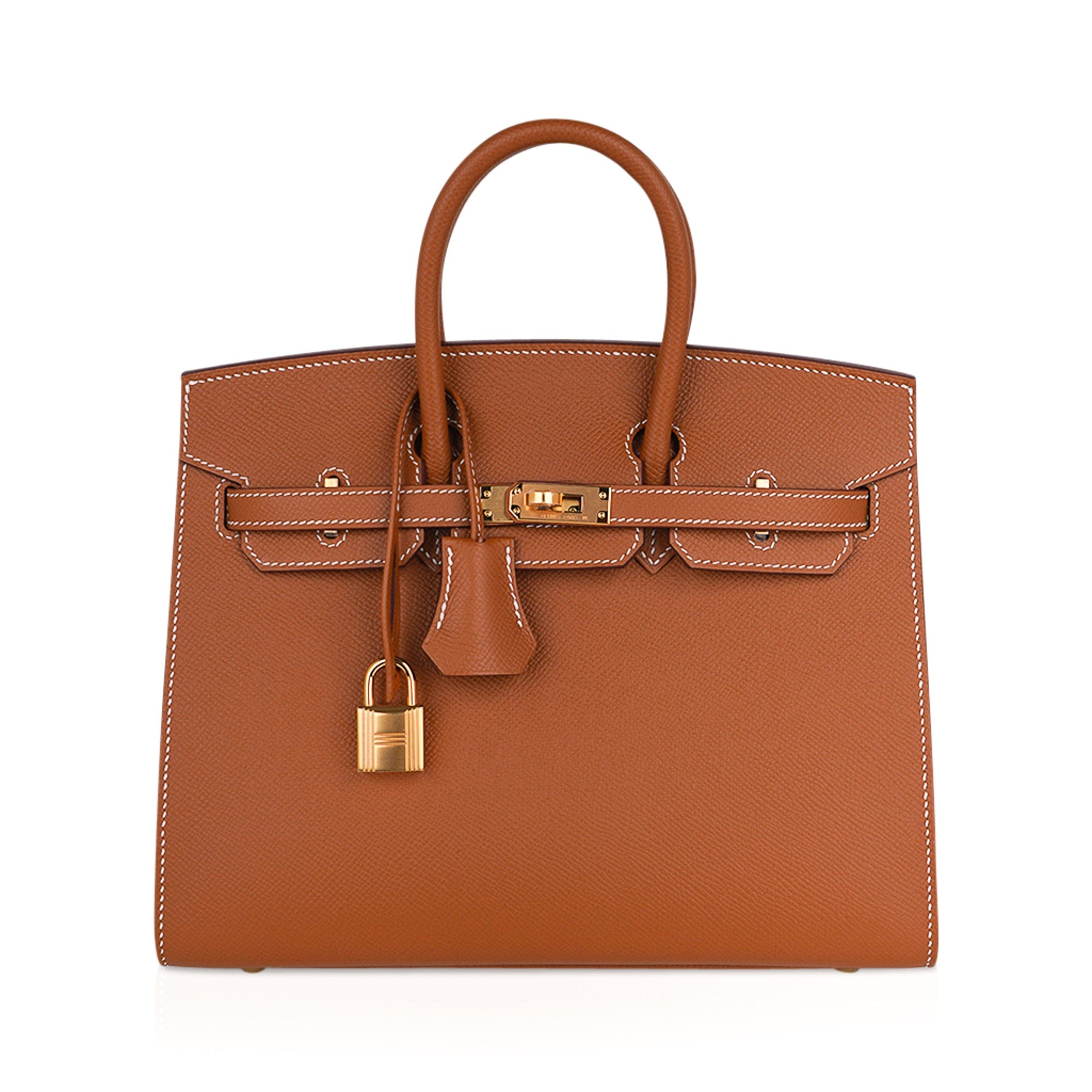 Hermes Birkin 25 Sellier Bag Gold w/ Gold Hardware Epsom Leather