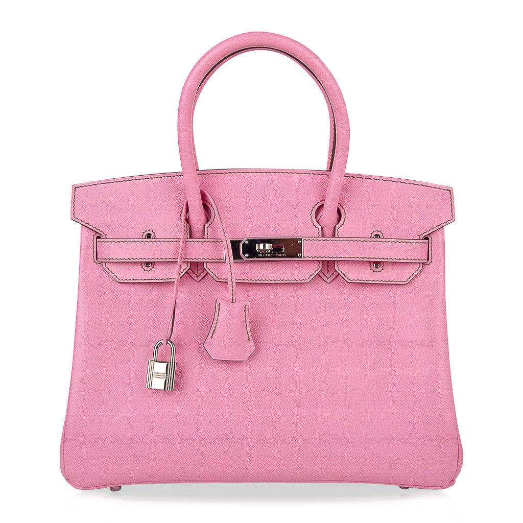 Hermes Birkin 30 Bag 5P Pink Epsom Palladium Hardware
