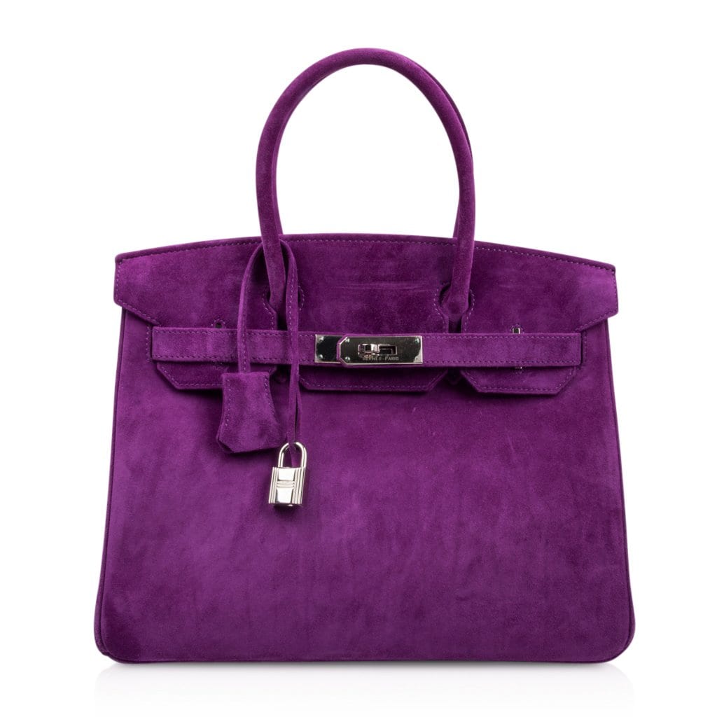 Hermes Birkin 30 Bag Rare Doblis Violet Palladium Hardware