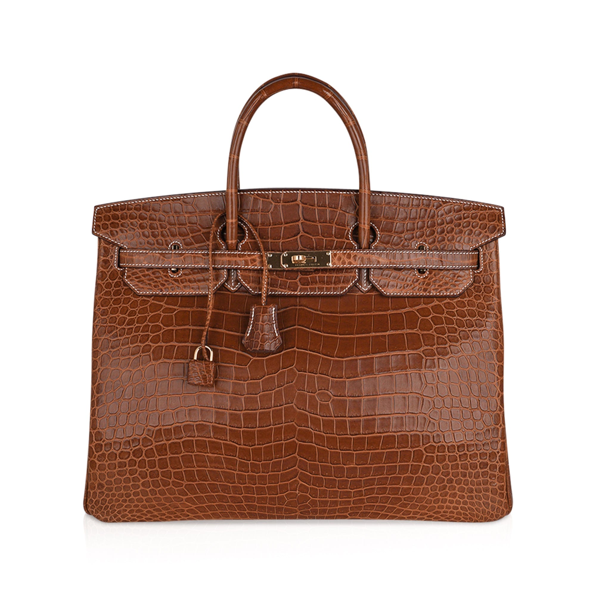 Hermes Birkin 40 Bag Rare Fauve Matte Porosus Crocodile Gold Hardware