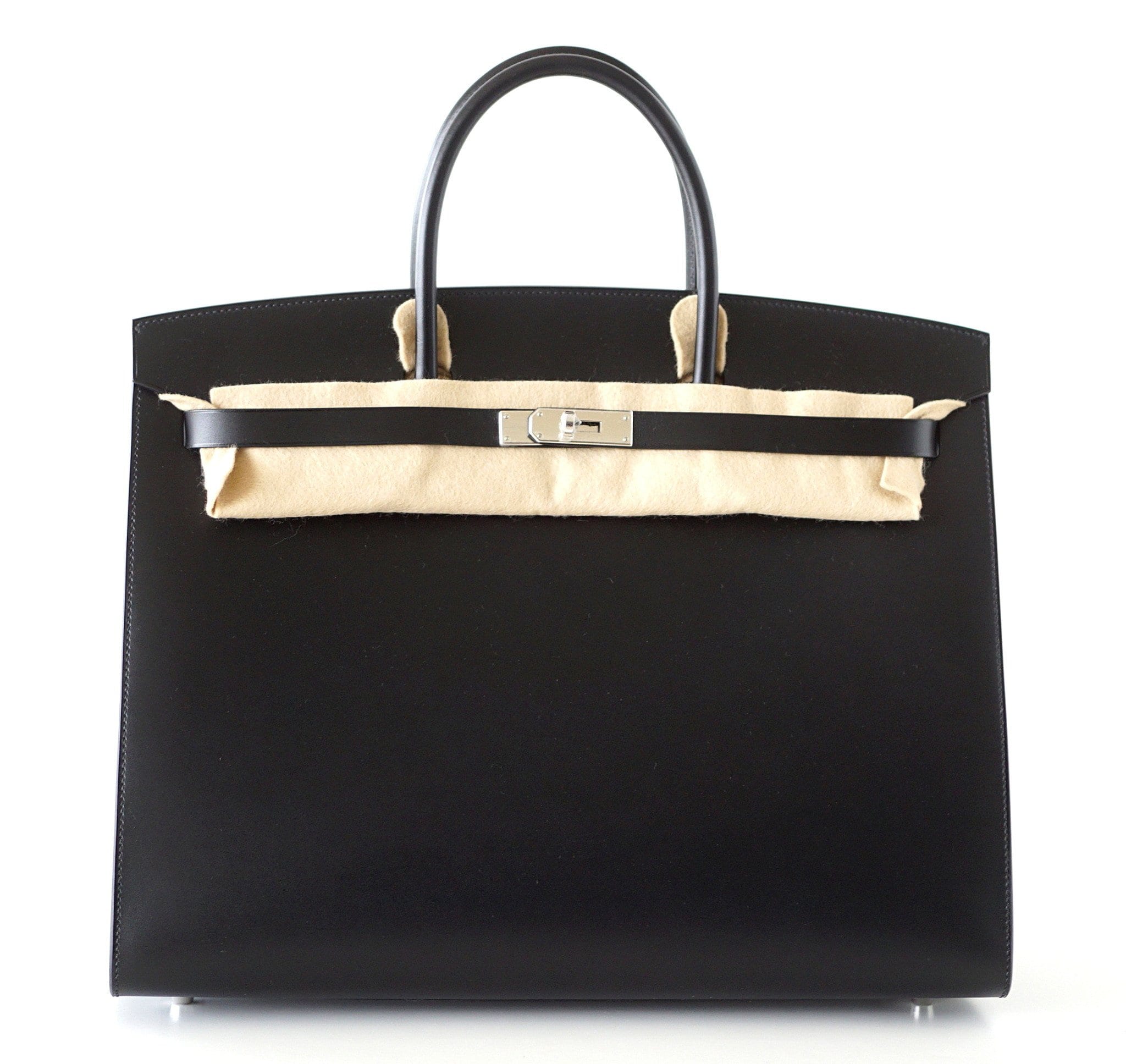 Hermes Birkin 40 Bag Sellier Black Vache Hunter/ Veau Evercalf Limited Edition