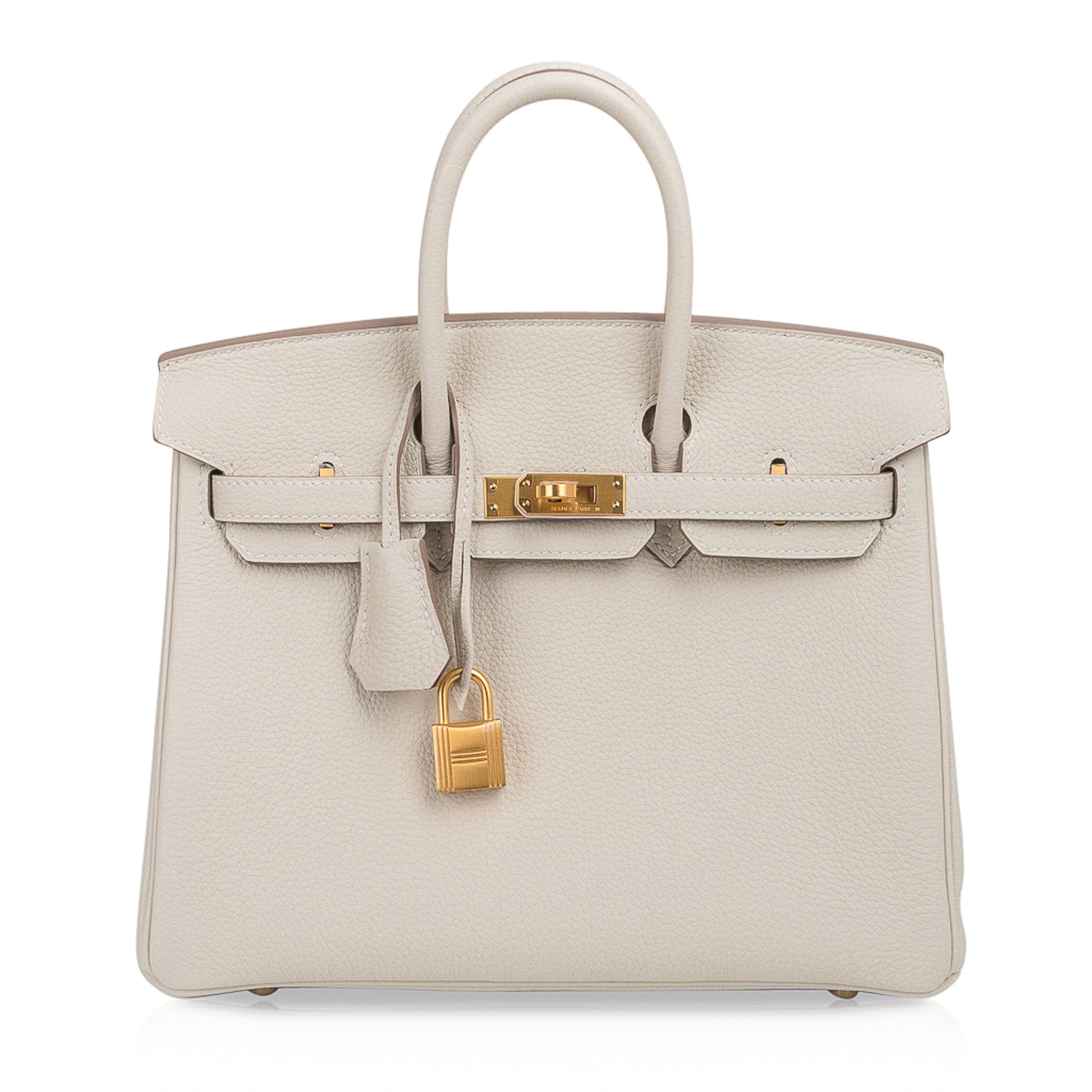 Hermes Birkin HSS 25 Bag Beton w/ Pink Rose Pourpre Brushed Gold Hardware Togo