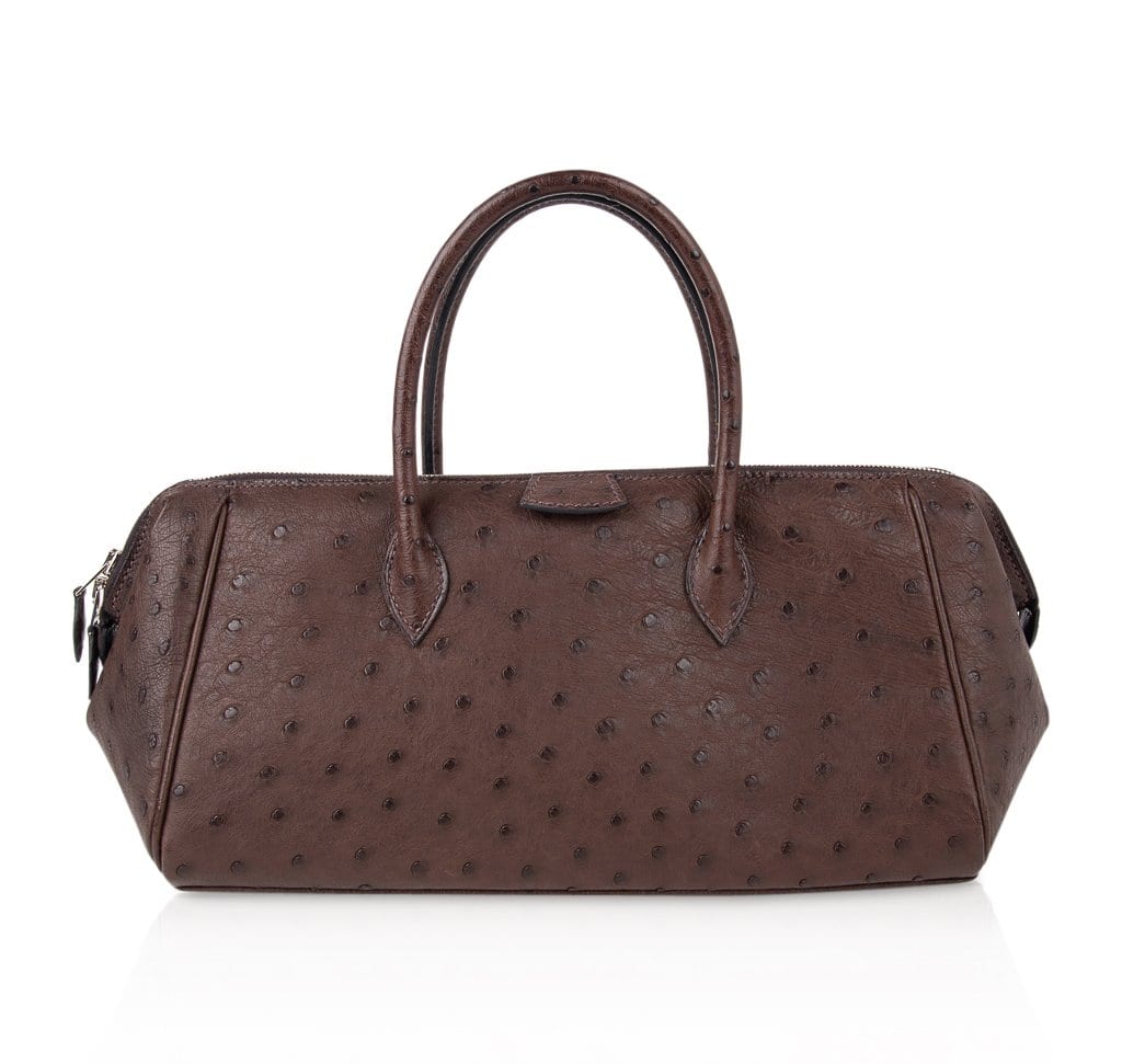 Hermes Bombay 27 Bag Marron Fonce Ostrich Small Model