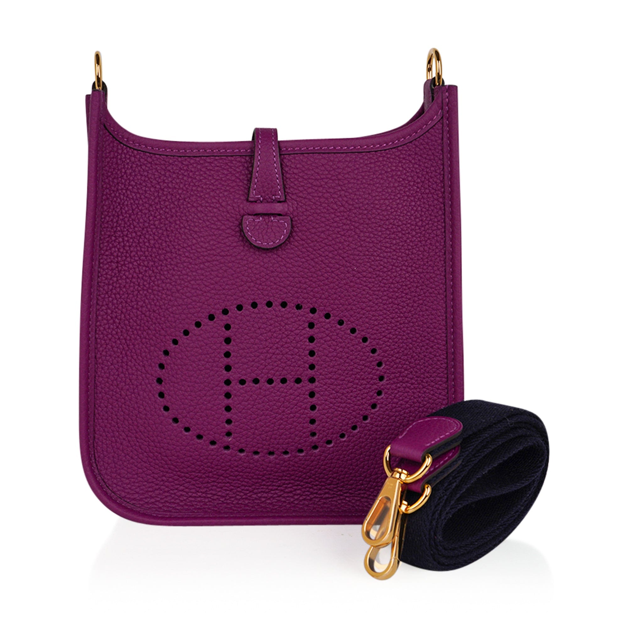 Hermes Evelyne III TPM Mini Anemone Maurice Leather Crossbody Bag