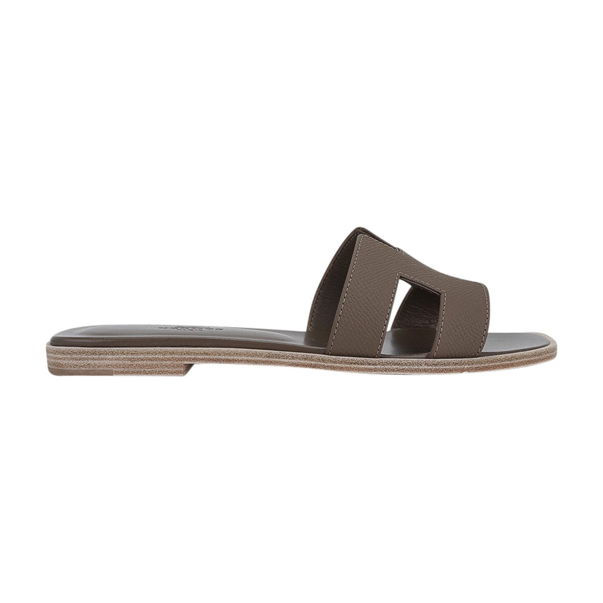 Hermes Sandal Flat Oran Etoupe Epsom 36.5